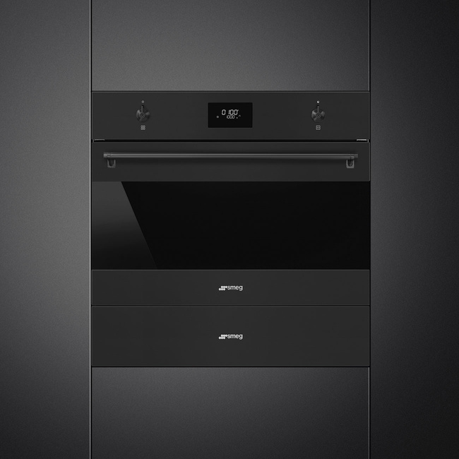 Smeg - Szuflada do podg., Classica, czarny mat Cpr315n Classica