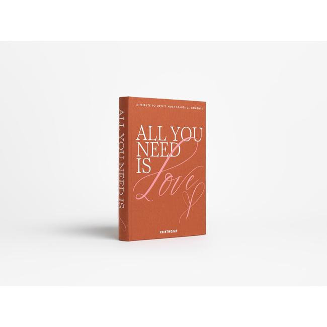 Album na zdjęcia Printworks All You Need is Love, pomarańczowa tkanina, 80 stron, 160 zdjęć