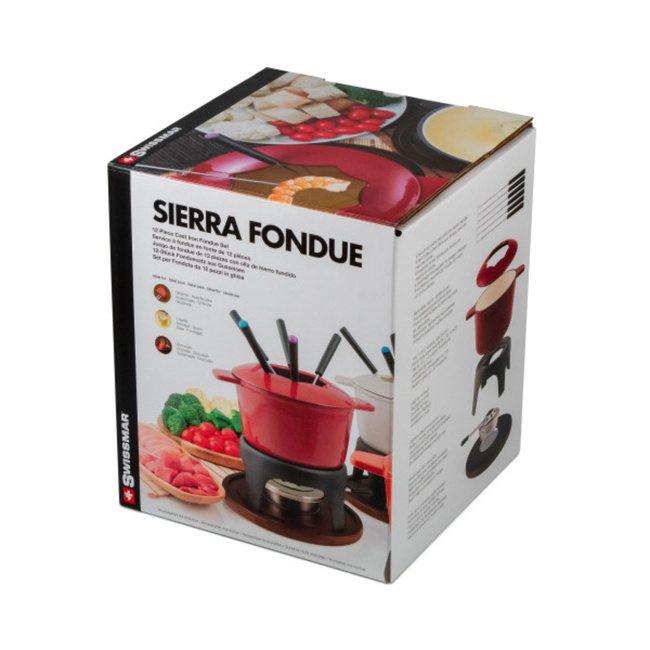 Swissmar Fondue Sierra, Żeliwo, Wiśniowy