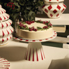 Porcelanowa patera na ciasto, ręcznie zdobiona naklejkami Delight - Alessi