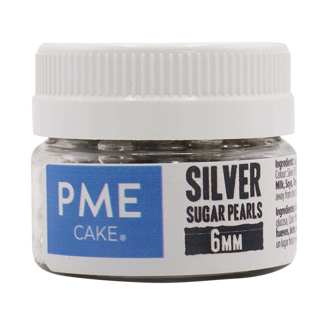 Pme Cukrowe Perełki Dekoracyjne 100 G 6 Mm, Srebrny