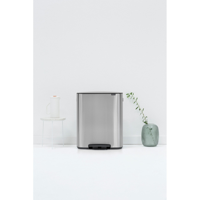 Kosz pedałowy Brabantia Bo Pedal Bin 2 x 30 l, stal matowa FPP