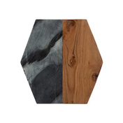 Deska heksagon, ciemny marmur drewno, Elemen - Typhoon