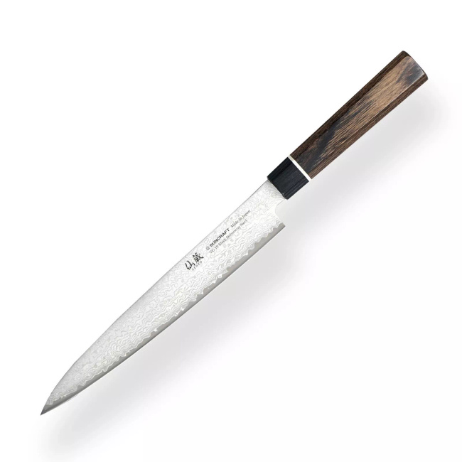 Suncraft Nóż Sashimi SENZO BLACK, ostrze VG-10 / 33-warstwowa stal damasceńska, rękojeść Pakkawood, 21 cm