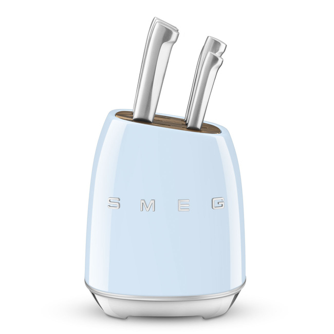 Smeg - Blok z zestawem 6 noży z niemieckiej stali nierdzewnej KBSF02PB 50's Style - PB