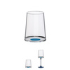 Kieliszki do białego wina Trebonn SplitGlass 280 ml, niebieski zaczep, 2 czasze bez nóżki