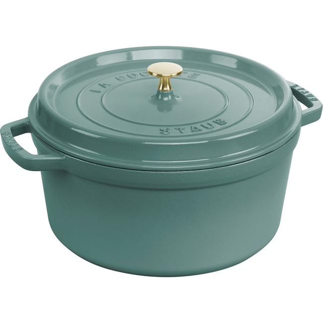 La Cocotte Garnek Żeliwny Okrągły 6.7 Ltr, Eukaliptusowy - Staub