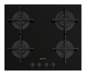 Smeg - Płyta gazowa, 60 cm, Selezione, czarny SELEZIONE PV264B Czarny