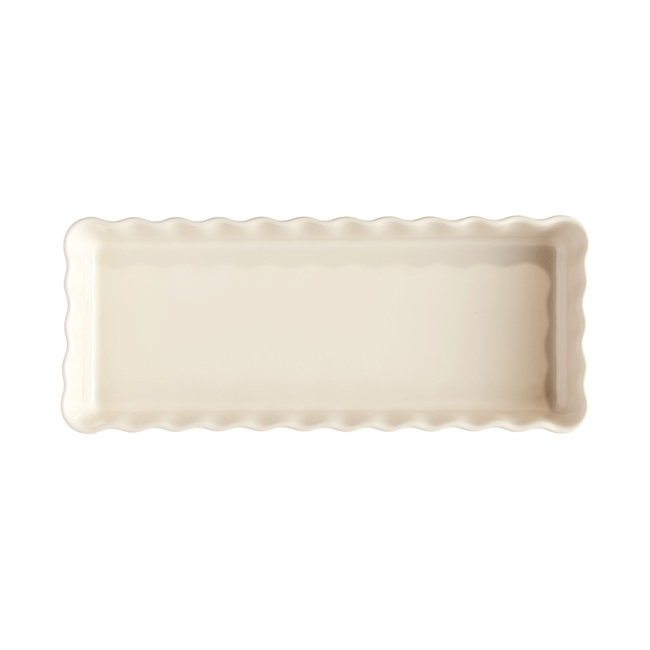 Prostokątne Naczynie Do Tarty- 36x15x5cm - Kremowy - Emile Henry