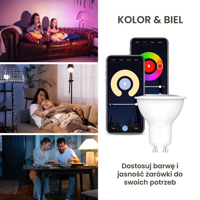 Extralink Smartlife | Żarówka LED | GU10 G10 2700-6500K WiFi 220-240V, Tuya