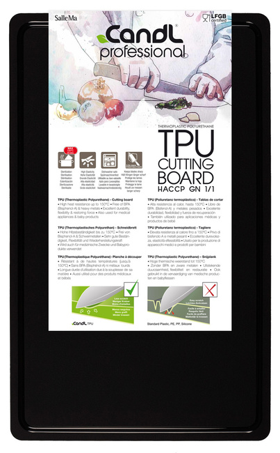 Duża mata kuchenna do krojenia 53x32,5 czarna - Candl