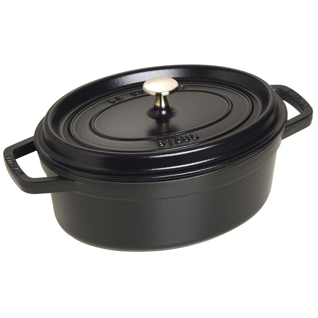 La Cocotte Garnek Żeliwny Owalny 3.2 Ltr, Czarny - Staub