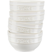 Zestaw 4 misek okrągłych 14 cm, kość słoniowa - Staub