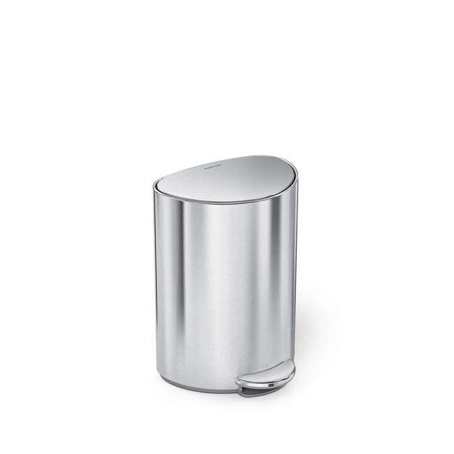 Kosz pedałowy Simplehuman półokrągły 6 l CW2106, szczotkowana stal