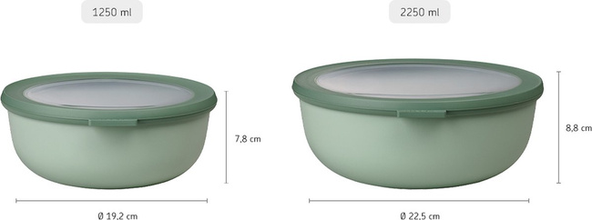 Zestaw 4 Misek Cirqula Okrągła 350 750 1250 2250 Ml Nordic Lilac 106232074600