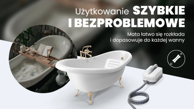 Extralink Lifestyle | Elektryczna mata do masażu bąbelkowego | Do wanny