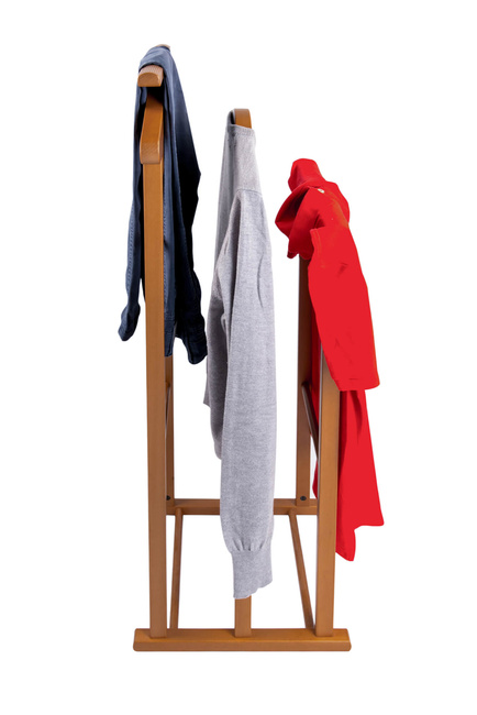 Stojak na garnitur i koszule Arredamenti Maxi, drewno bukowe, 102 cm, brązowy