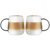 Komplet 2 szklanek z szarym uchem 400 ml Bolla 1159