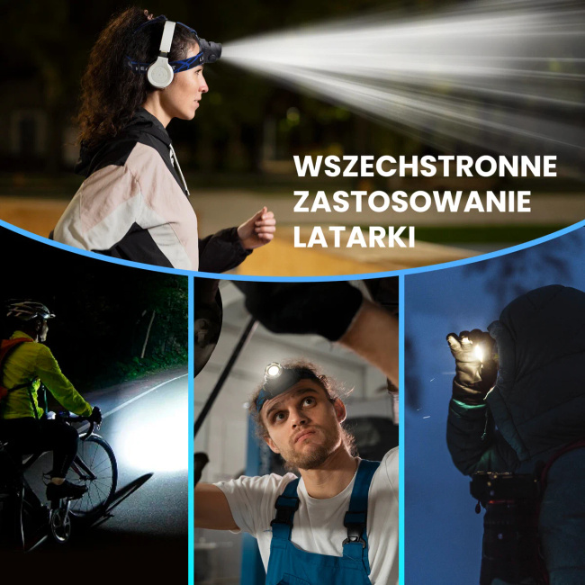 Extralink EFL-057 Loki Latarka Czołowa LED USB Ładowanie Akumulator Outdoor Sport