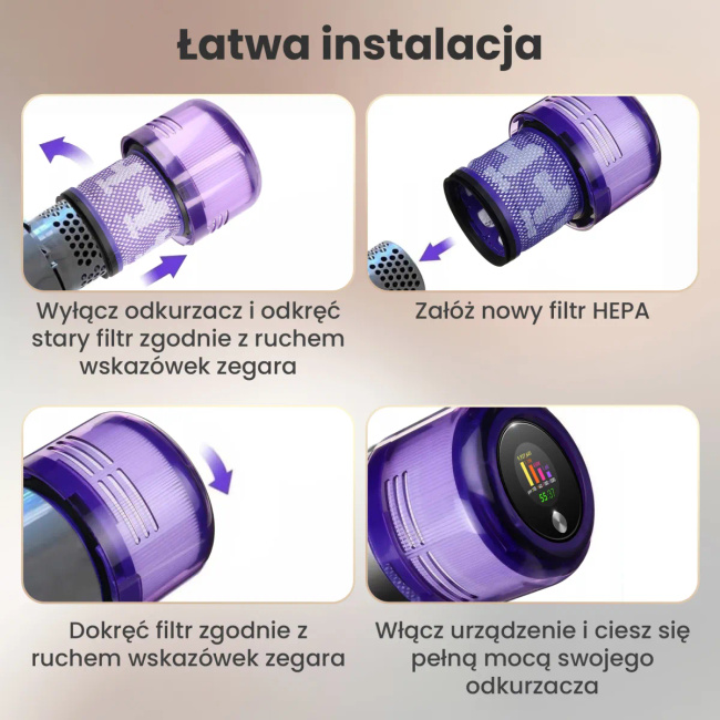 Extralink Zmywalne filtry do odkurzacza Dyson V11/SV14/SV15/SV16/SV17 Stick | Zestaw filtrów | 3 sztuki