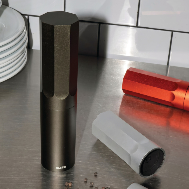 Młynek do pieprzu i soli Alessi KG01, czerwony, aluminium, 21,7 cm