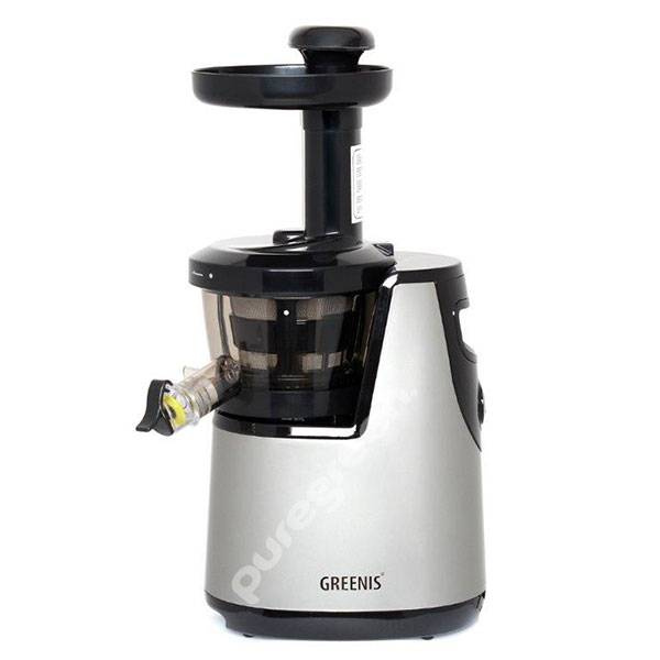 Pionowa wyciskarka wolnoobrotowa Greenis F-9010 w wersji srebrnej