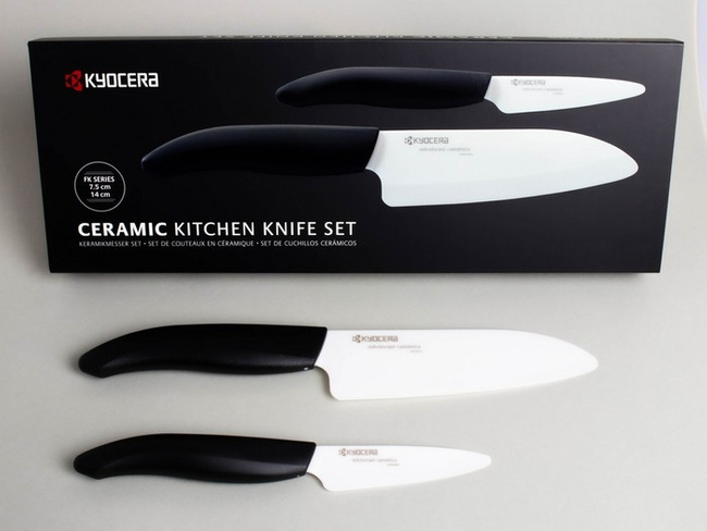 Zestaw 2 noży do owoców 7,5 + Santoku 14cm Gen - Kyocera