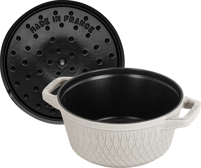 Staub Special Cocotte Garnek Żeliwny Okrągły 4 Ltr, Truflowy
