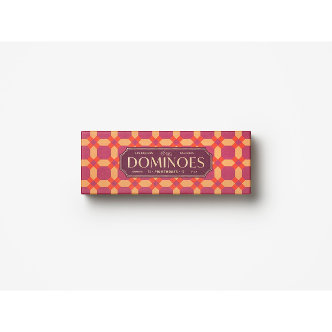Domino Printworks Bazaar, wielokolorowe, drewniane kostki, wzór marokański