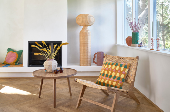 Szklana gruszka dekoracyjna Villa Collection Styles 29254, bursztynowa