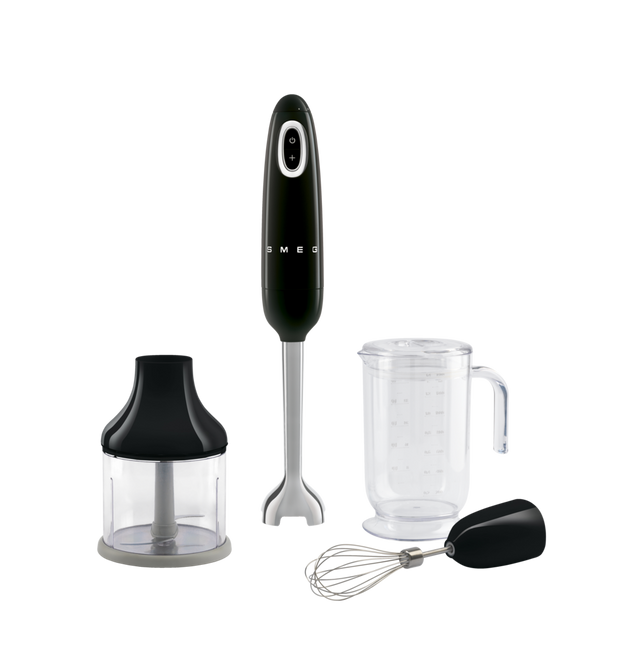 Smeg - blender ręczny z akcesoriami 50's style Hbf03Bleu czarny