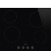 Smeg - Płyta ceramiczna, 60 cm, prosta krawędź Selezione Se364tdmb Czarne szkło.