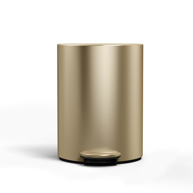 Kosz pedałowy Simplehuman CW2129, 6 l, półokrągły, matowe złoto