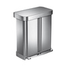 Kosz do segregacji Simplehuman CW2116, 58 l, szczotkowana stal nierdzewna