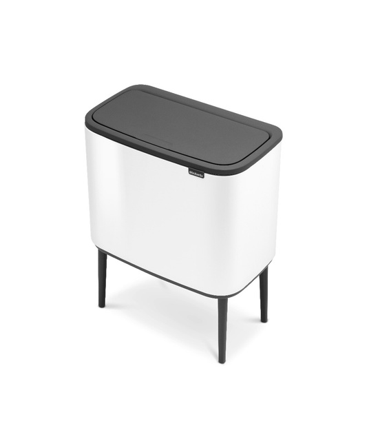 Kosz do segregacji Brabantia Bo Touch Bin 3 x 11 l, biały, trzykomorowy