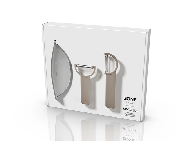 Obieraczka 2 szt + Siekacz Soft taupe Singles 32877