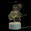 Extralink Home | Lampka nocna Miś Serce 3d | Iluzja optyczna do sypialni Usb