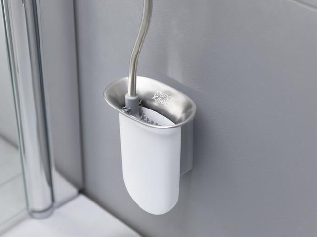 Szczotka do toalet wisząca, Flex™ Steel, biała - Joseph Joseph