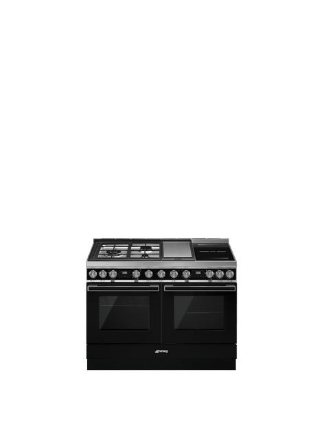 Smeg - Kuchnia wolnostojąca PORTOFINO - czarny