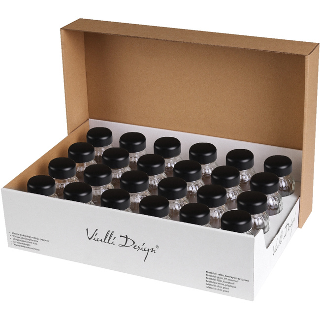 Display ze słoiczkami na przyprawy Vilagio 24 szt. czarne 1302 Vialli Design