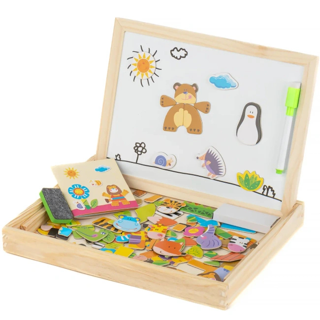 Extralink Toys | Tablica kredowo-magnetyczna | edukacyjna, dwustronna