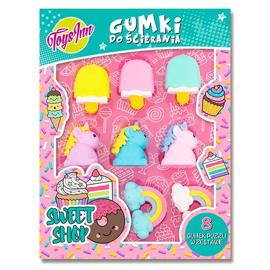 Gumki Do Ścierania Sweet Shop Mix 3 Wzorów - Stnux
