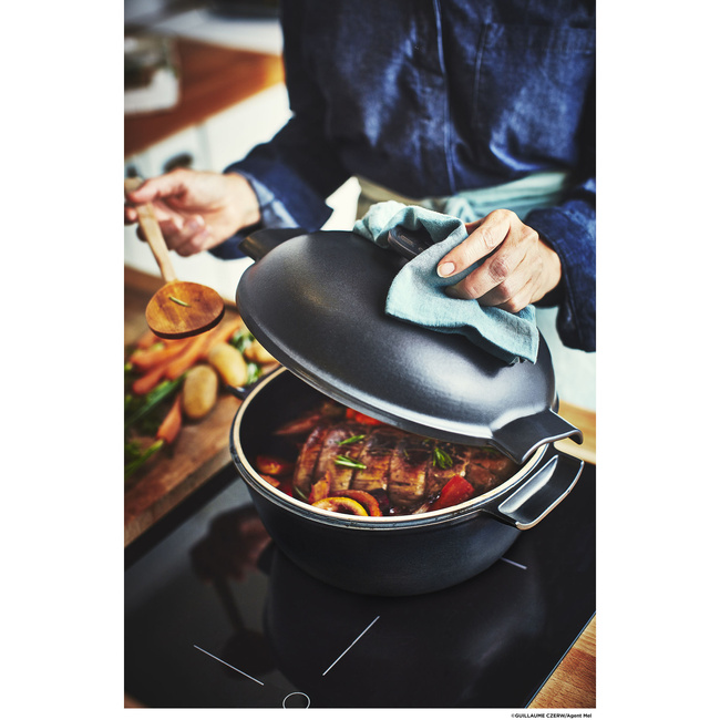 Garnek Ceramiczny "Delight" Na Indukcję 4l - Czarny Dp
