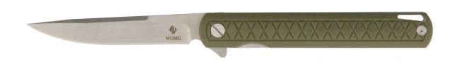 Nóż składany Womsi Wolf EDC, stal Sandvik 14C28N, ostrze 9 cm, rękojeść G10 zielona