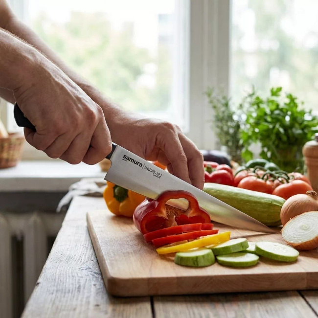 Samura Harakiri Nóż Kuchenny Slicer / Plastrownik Ostrze 29 cm