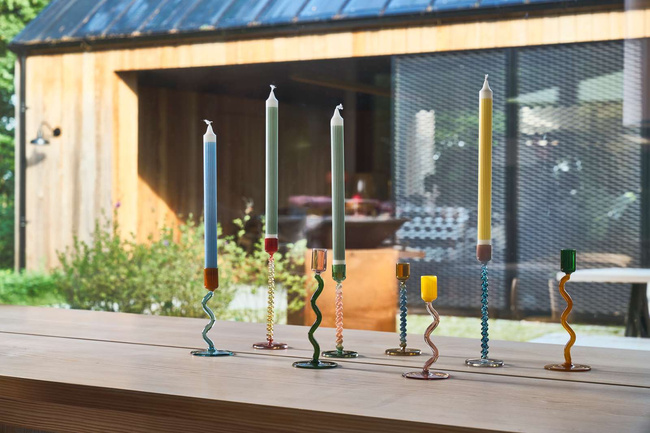 Świecznik Style Glass Green/Amber - Villa Collection