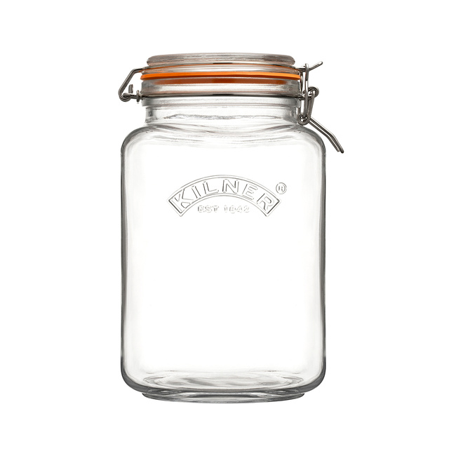 Słoiki kwadratowe Clip Top 3L - Kilner