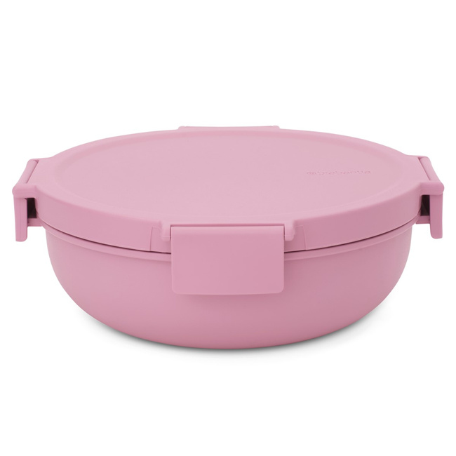 Miska na sałatkę Brabantia Make & Take 1,3 l z pojemnikiem na dressing, Lilac Pink