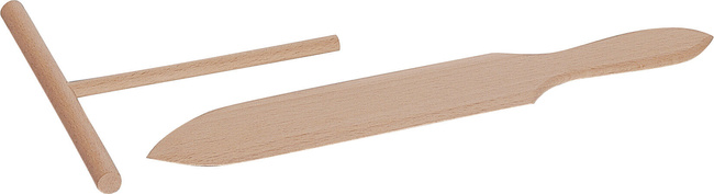 Staub Patelnia do Naleśników z Drewnianym Uchwytam 28 cm, Czarny