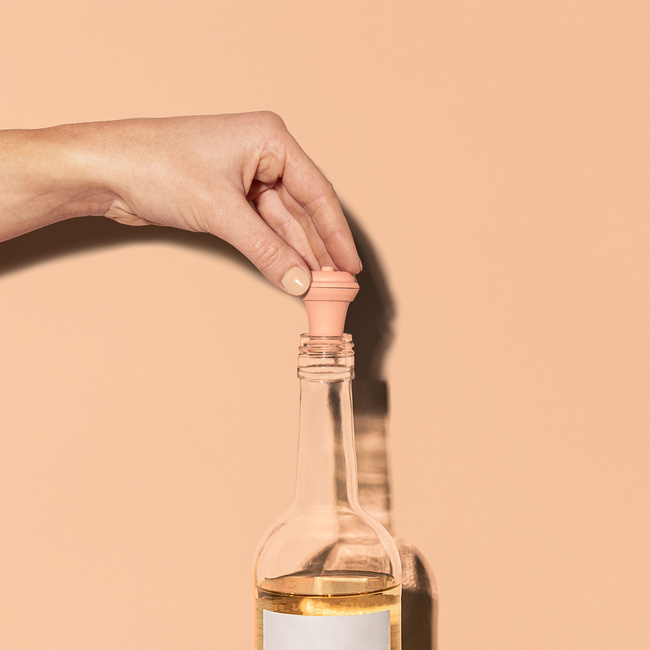 Pompka próżniowa do wina Vacu Vin Wine Saver Loop Terra z 1 korkiem